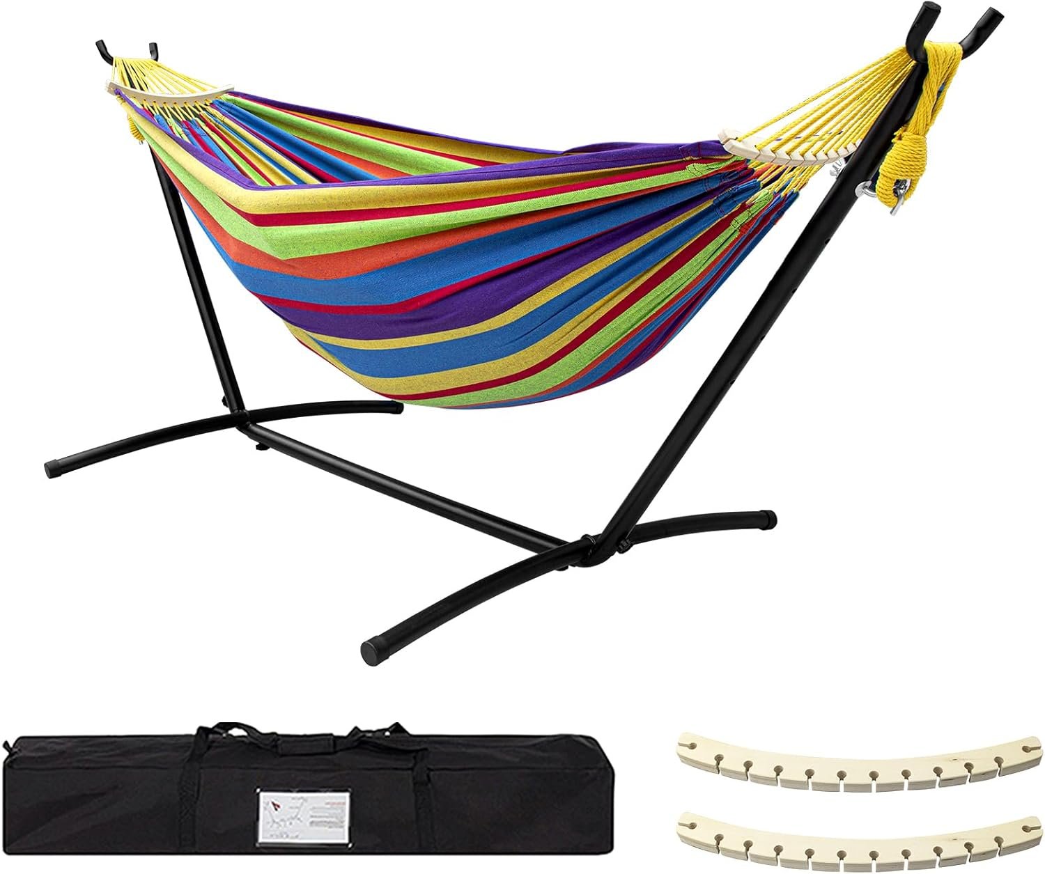 Freestanding Luxury Garden Hammock (Anti-Roll Balance System & Carry Bag)