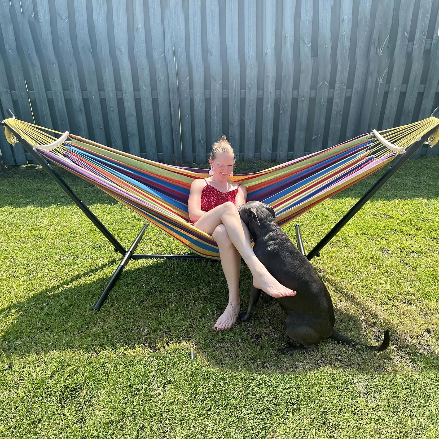 Freestanding Luxury Garden Hammock (Anti-Roll Balance System & Carry Bag) - Image 3