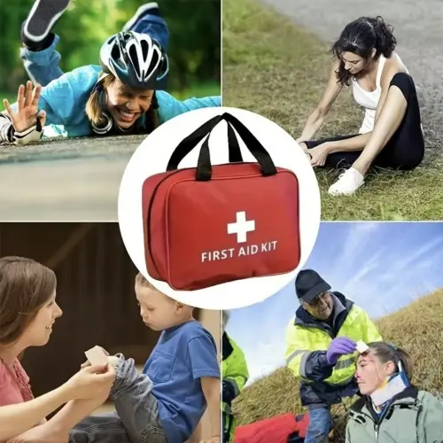 160 Pcs First Aid Kit, Compact & Portable Emergency Kit with Water-Resistant Carry Bag, Essential Supplies for Home, Car, Office, Travel, Camping, Hiking & Outdoor Use - Image 4